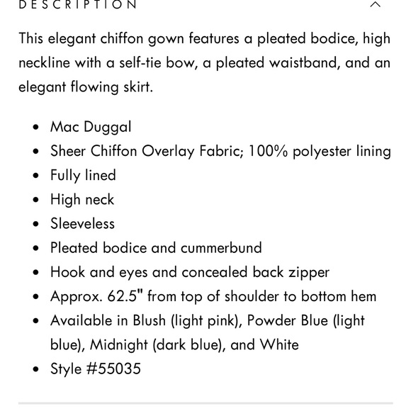 MAC DUGGAL SZ 10 HIGH NEXK CHIFFON GOWN. NWT color Blush pink - Picture 5 of 6